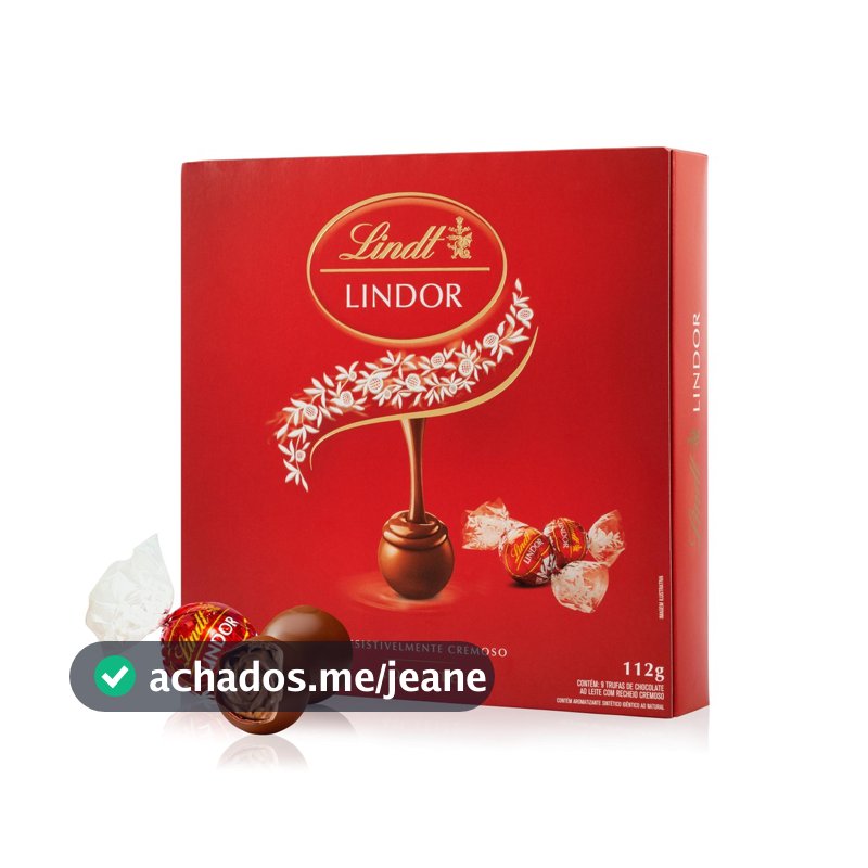 Caixa de Bombons Lindt Lindor ao Leite 112g
