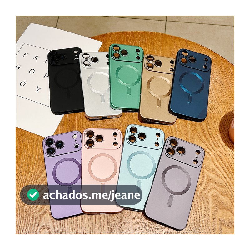 Capinha Capa Para IPhone 17 Pro 17 Pro Max 18 Pro 18 Pro Max Case Magnética Magsafe Anel Com Película Protetora Silico