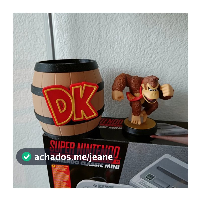 Barril Donkey Kong Impressão 3D Colorida