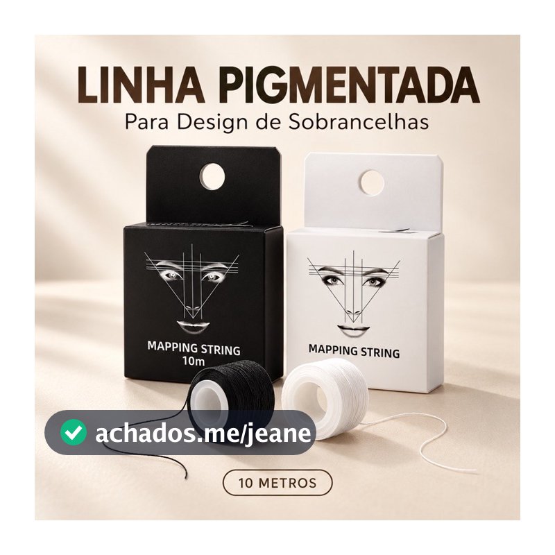 Linha para Marcação de Sobrancelhas Linha Pigmentada Preta Branca Designer Design Sombrancelhas