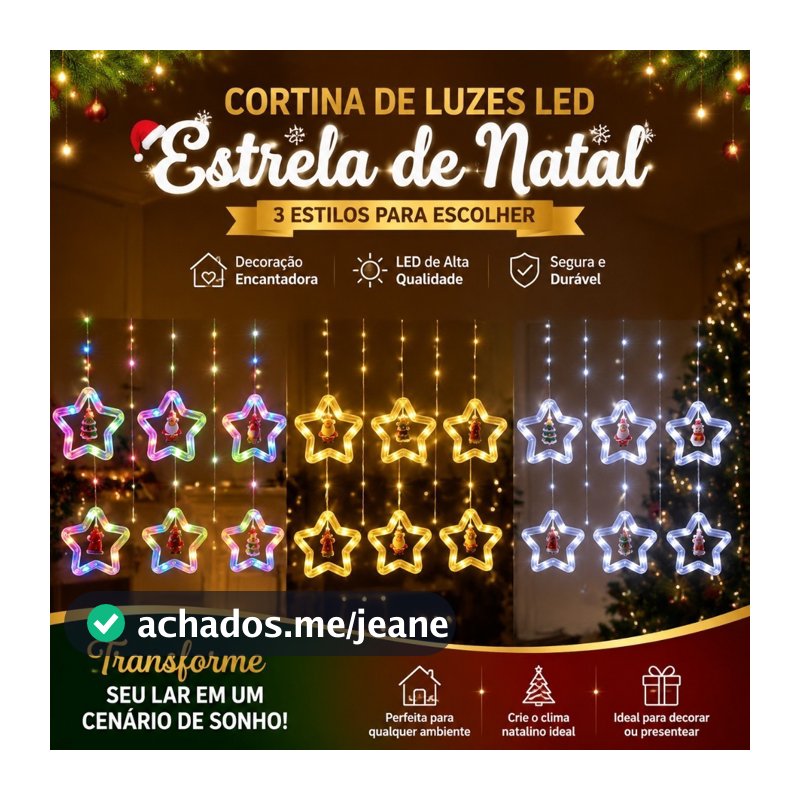 Led Waterfall Flashing Light Curtain Light RGB Yellow Christmas Decoration Star Moon Santa Claus Snow Balcony