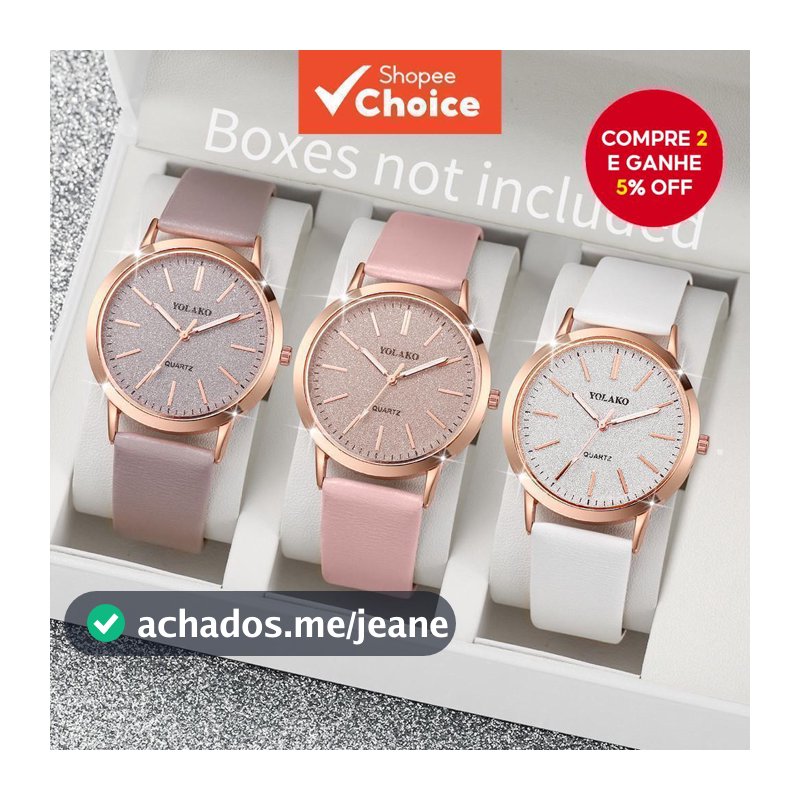 Conjunto De Relógio Casual Feminino De 3 Peças-Quartzo Analógico Elegante Com Pulseiras De Couro (Sem Caixa)