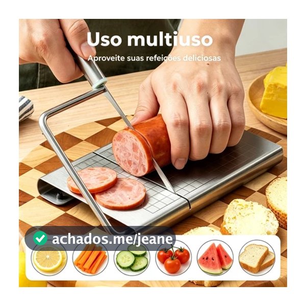 Fatiador De Queijo Presunto Pão Frios Cortador Multiuso Aço Inoxidável Cozinha-Utensílios de cozinha