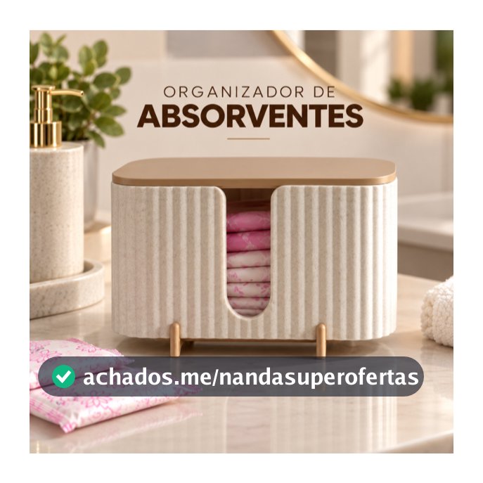 Porta Absorvente Organizador de Banheiro Maquiagem Joias Diarios Quarto com Tampa Caixa Femininos Suporte Minimalista