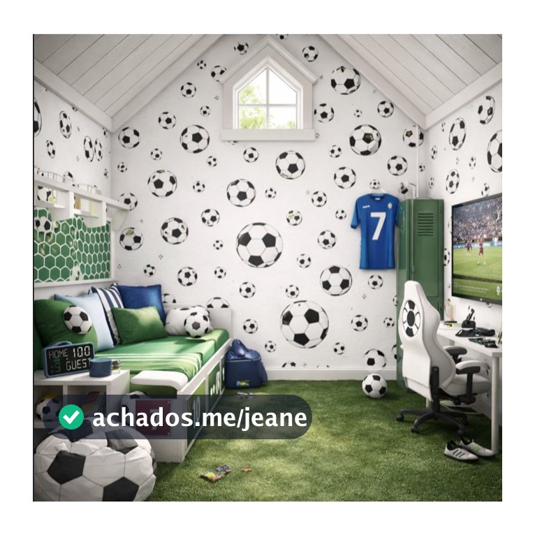 Papel de Parede Infantil Bola de Futebol DOC54
