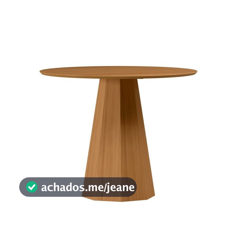 Mesa Sala de Jantar 100cm Tampo Redondo sem Vidro Isis Marrom/Ype