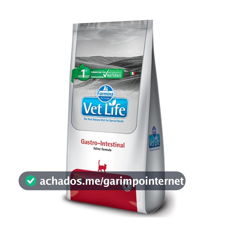 Ração Vet Life Gatos Adultos Gastro-Intestinal – 2kg