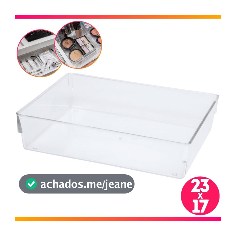 Organizador Empilhavel Acrilico p/ Cozinha Gaveta Escritorio BPA Free
