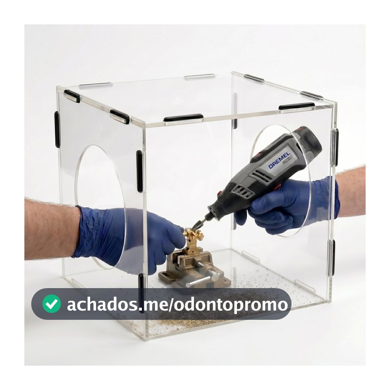 Caixa Proteção para Retífica Pó Polimento Gravação Usinagem Acrílico Transparente Portátil, à prova de poeira, Gaiola