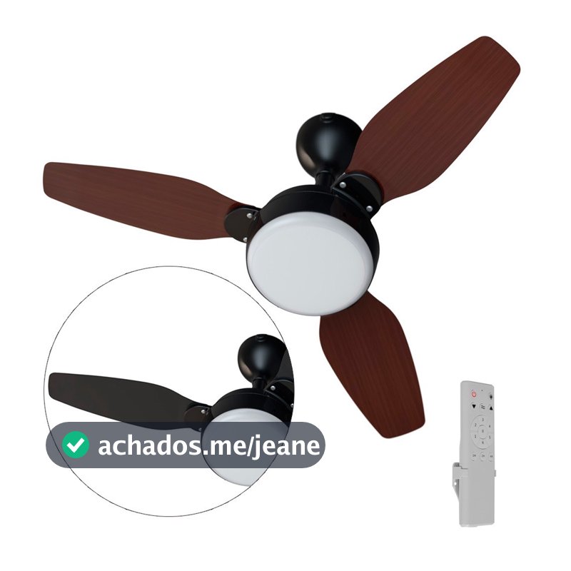 Ventilador de teto Led 3 pás Inverter dupla face com controle remoto - Legacy Ventisol