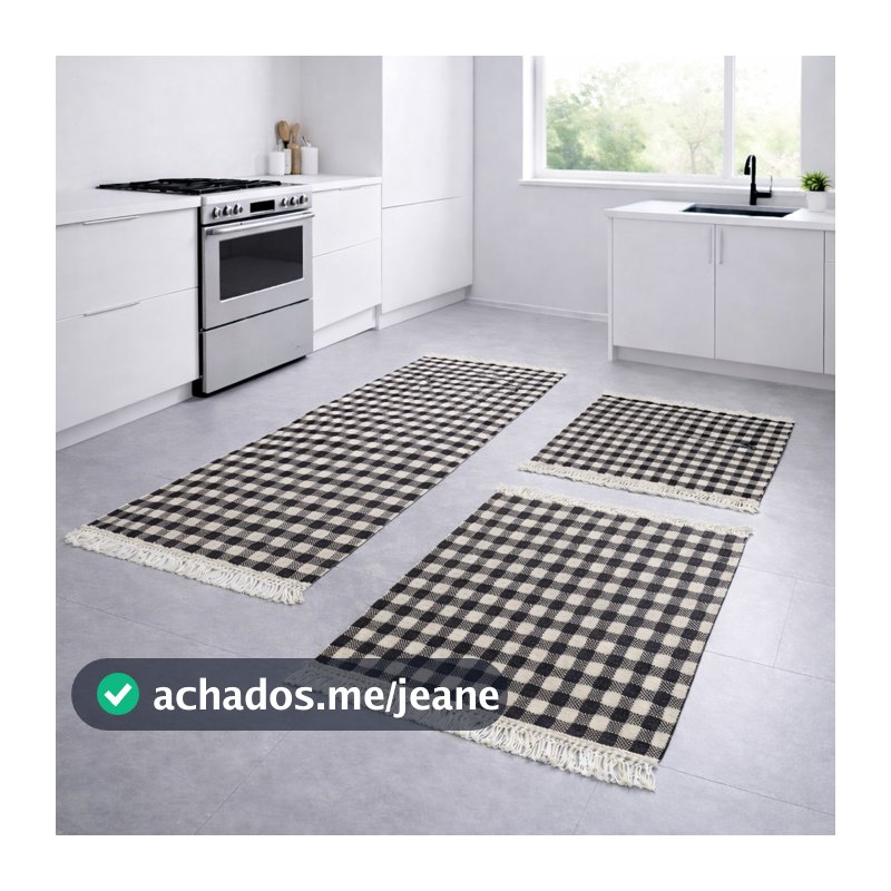 Jogo de Cozinha Dama  3 peças 100% Algodão