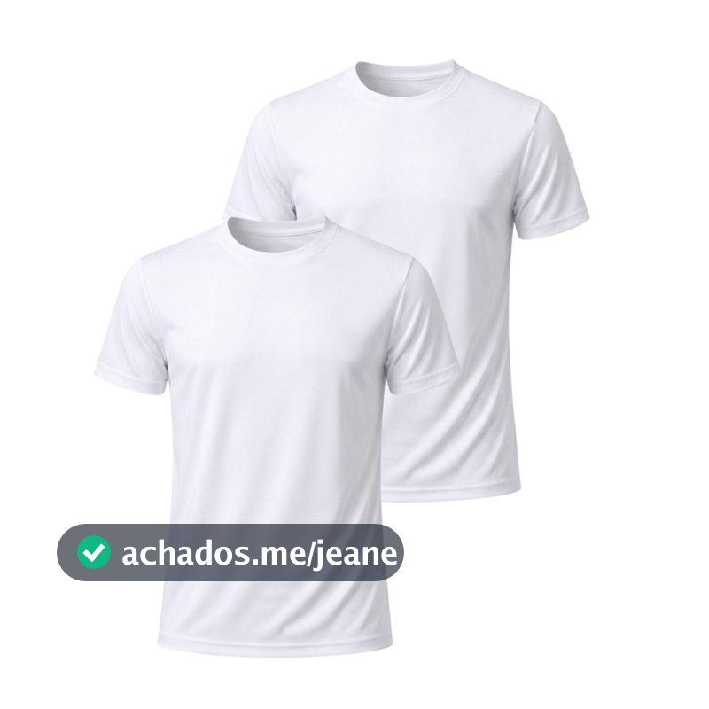 Kit 2 Camisetas Masculinas Estilo Dry Fit Básicas 100% Poliéster Sublimação Silkscreen
