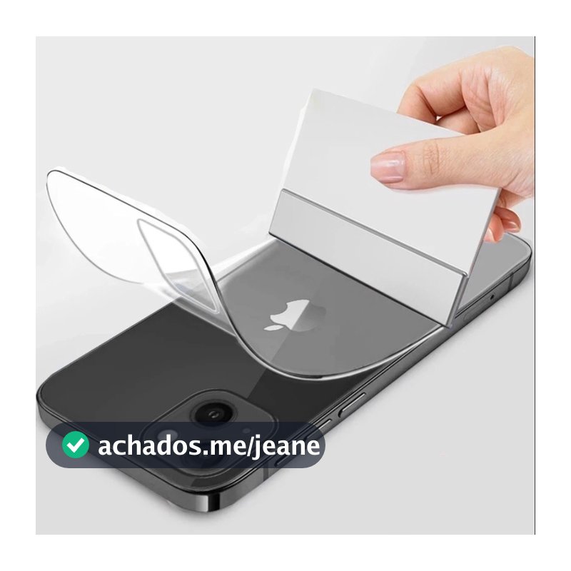 Kit Película IPhone Traseira Cerâmica Gel Flexível 3D/9D Todos Modelo iP XS XR 11 12 13 14 15 16 17 17PROMAX