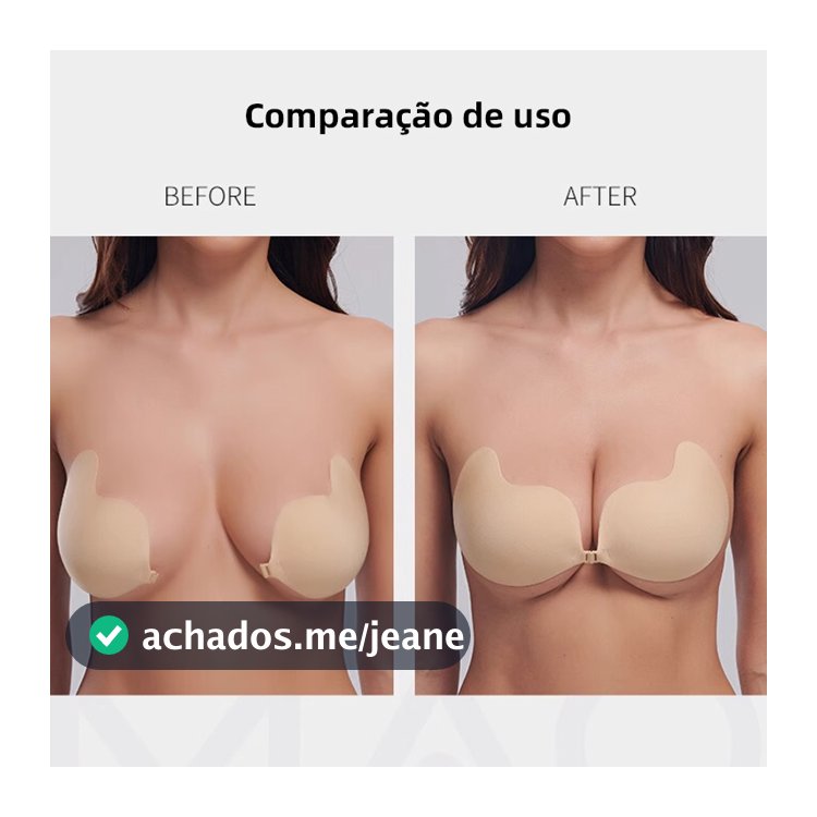 Adesivo de Silicone para Peito em Forma de Manga - Auto-Adesivo Invisível, Levanta Pétalas Sem Alças