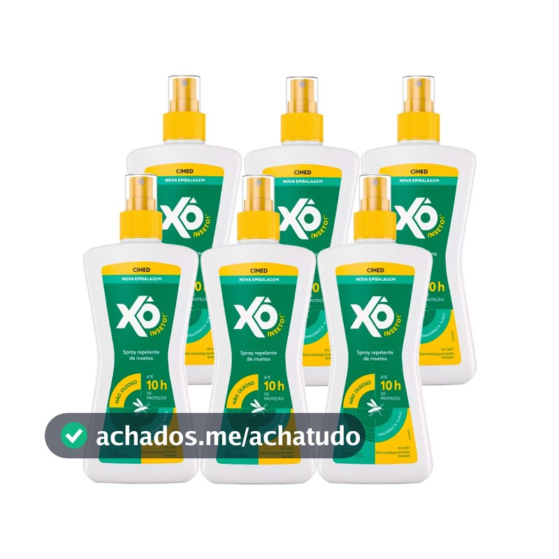 Kit 6 Unidades Repelente Xô Inseto 200ml