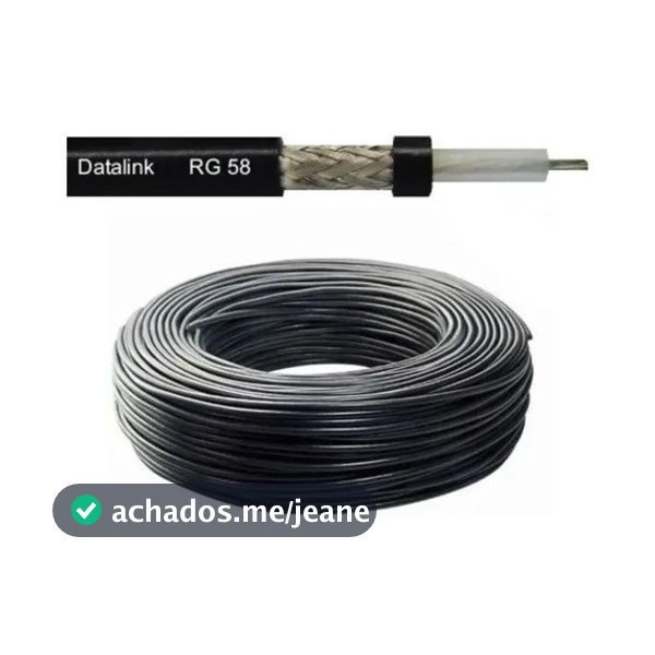 Cabo Coaxial Px Data Link Rg58 95% Malha 5,5 Metros