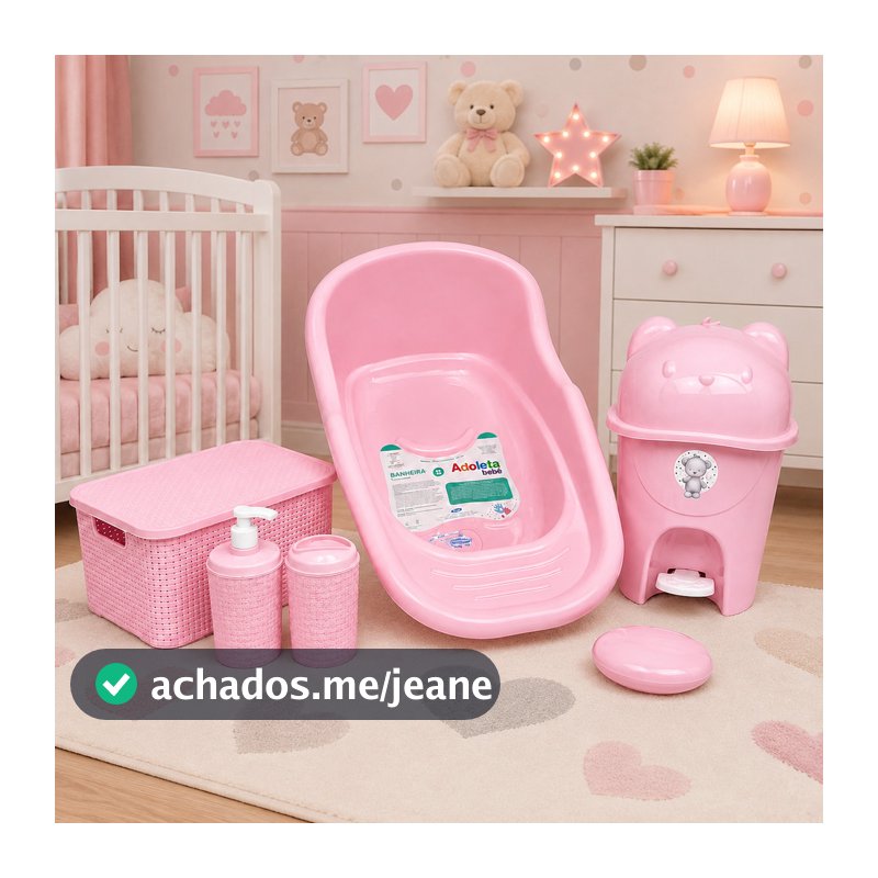Kit Higiene Bebê 6 Peças Banheira 20L