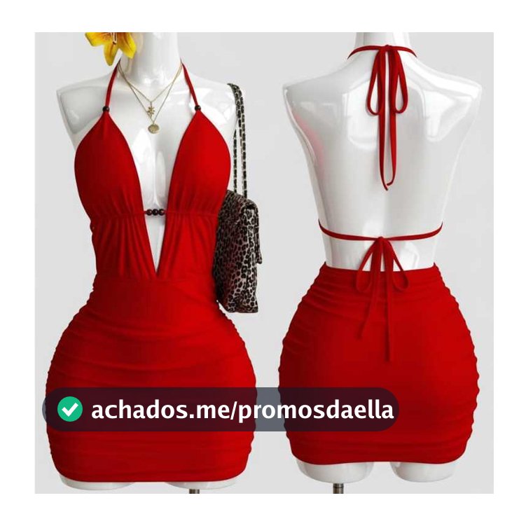 vestido  curto feminino gringo balada frente unica decote en V