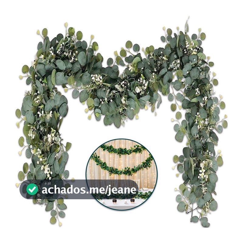 Planta Artificial de Vinha de Eucalipto Verde Pendurada para Decoração de Casamento, Jardim e Festa em Casa
