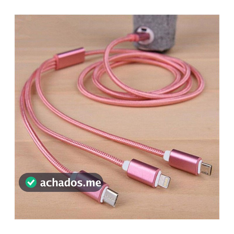 [Em estoque] cabo de carregamento rápido de náilon trançado cabo de carregamento rápido cabo de carregamento triplo 3 em 1 cabo de carregamento rápido tipo C para Android iphone C, uma variedade de cores estão disponíveis