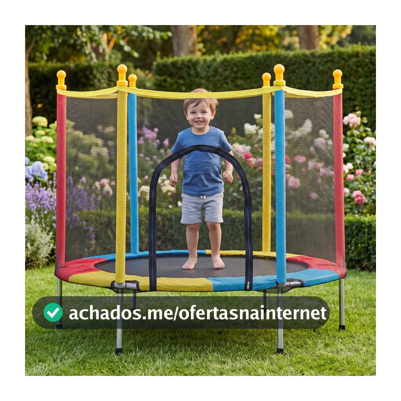 Cama Elástica Infantil Pula Pula Trampolim 1,40 M Colorida