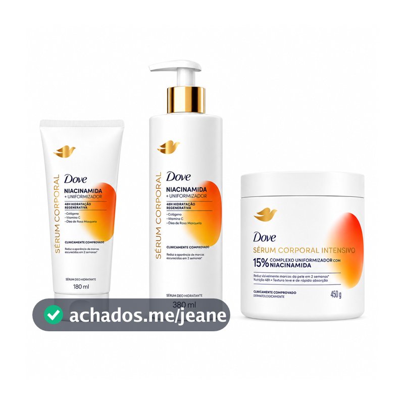 Dove Sérum Hidratante Corporal Niacinamida + Uniformizador 48h | Escolha seu tamanho