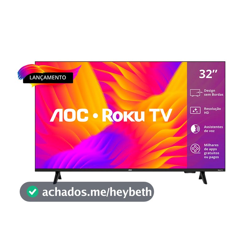 Smart Tv AOC 32" LED HD 32S5155/78G Roku Wifi HDMI Dolby Audio