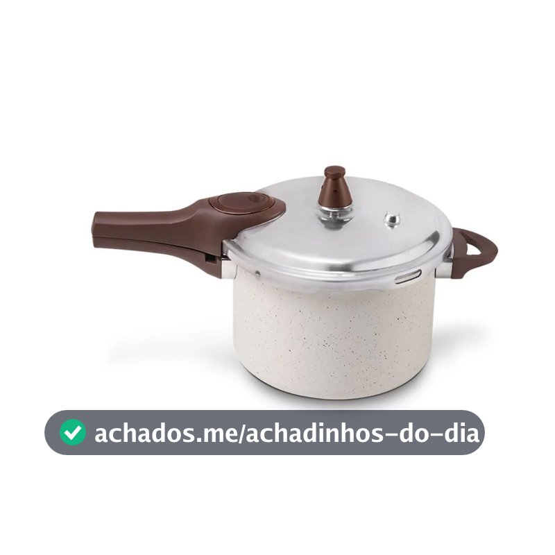 Panela de Pressão Com Indução Brinox Pressure 4,2 L - 20x14,5 cm Vanilla
