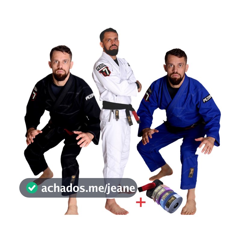 Kimono Jiu Jitsu Trançado Adulto X7 Remodel Pezom e Faixa