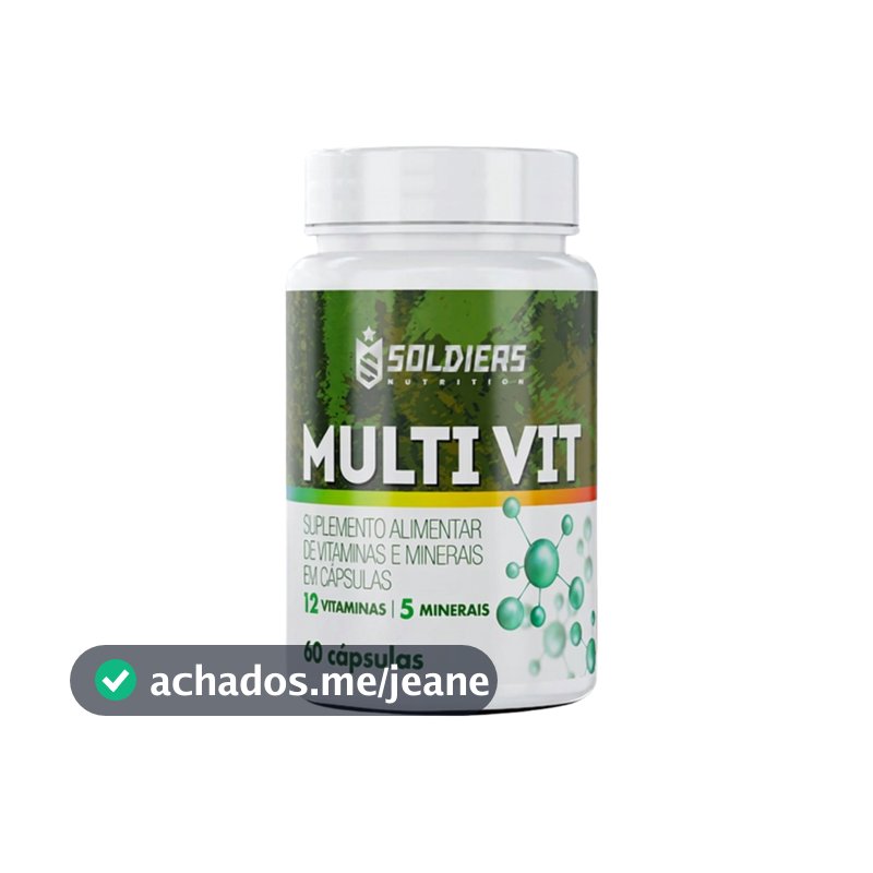 Multivitamínico 5 Minerais 12 Vitaminas Completo Saúde Imunidade Energia Soldiers Nutrition
