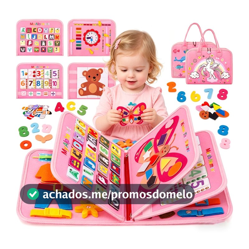 Brinquedo Maleta De Atividades Motora Sensorial Educativo Montessori