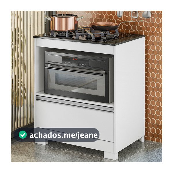 Balcão para Cooktop 4 Bocas com Gavetão Notável Móveis