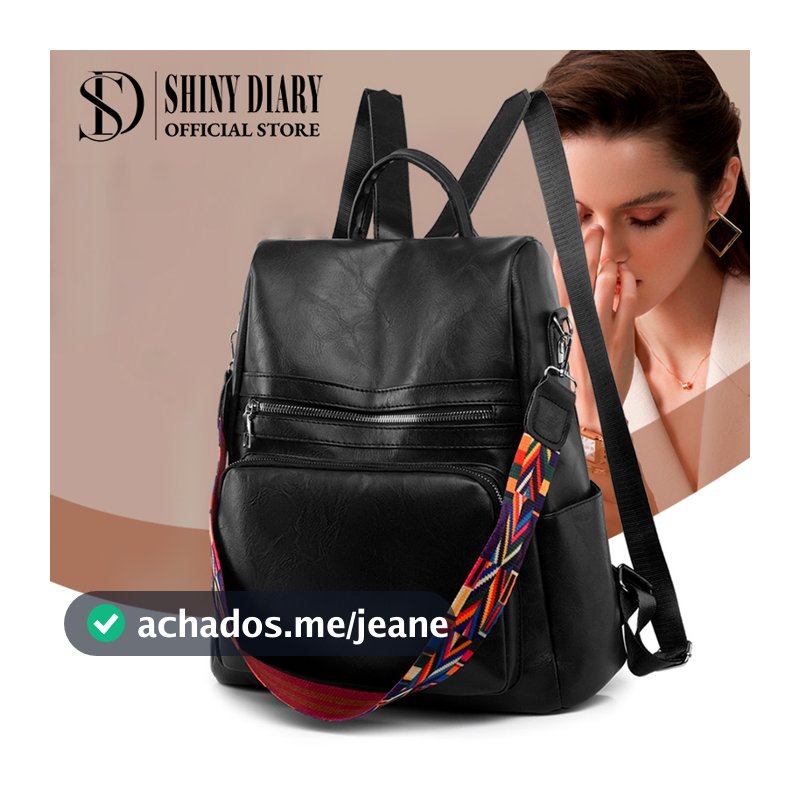 Shiny Diary Mochila Feminina Escolar Bolsa Grande Moda Impermeável Resistente para Viagem Trabalho