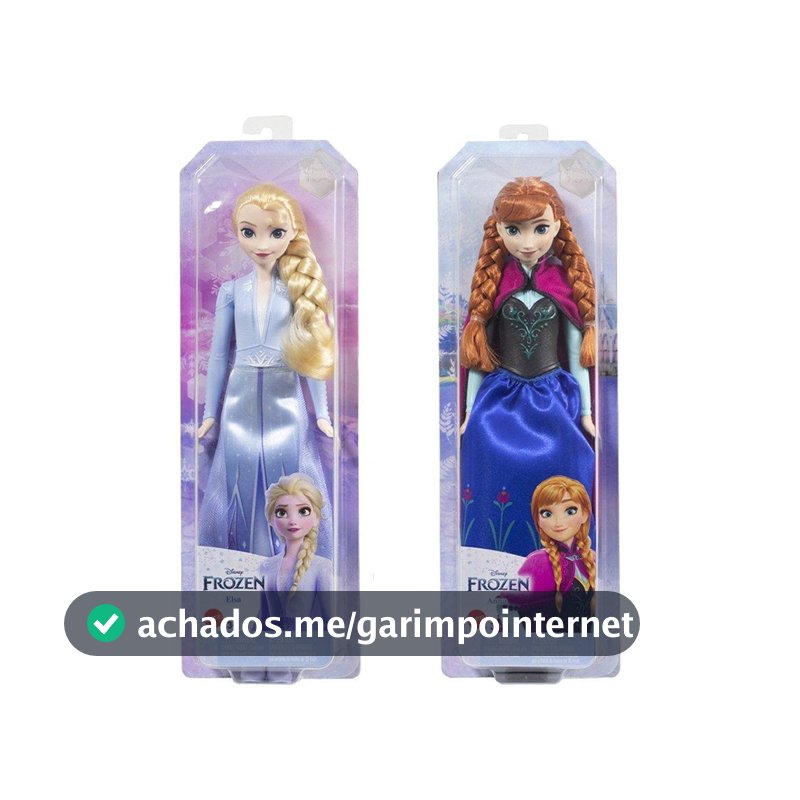 Boneca Mattel Disney Frozen Rainhas Anna ou Elsa II HLW46 (SORTIDO)