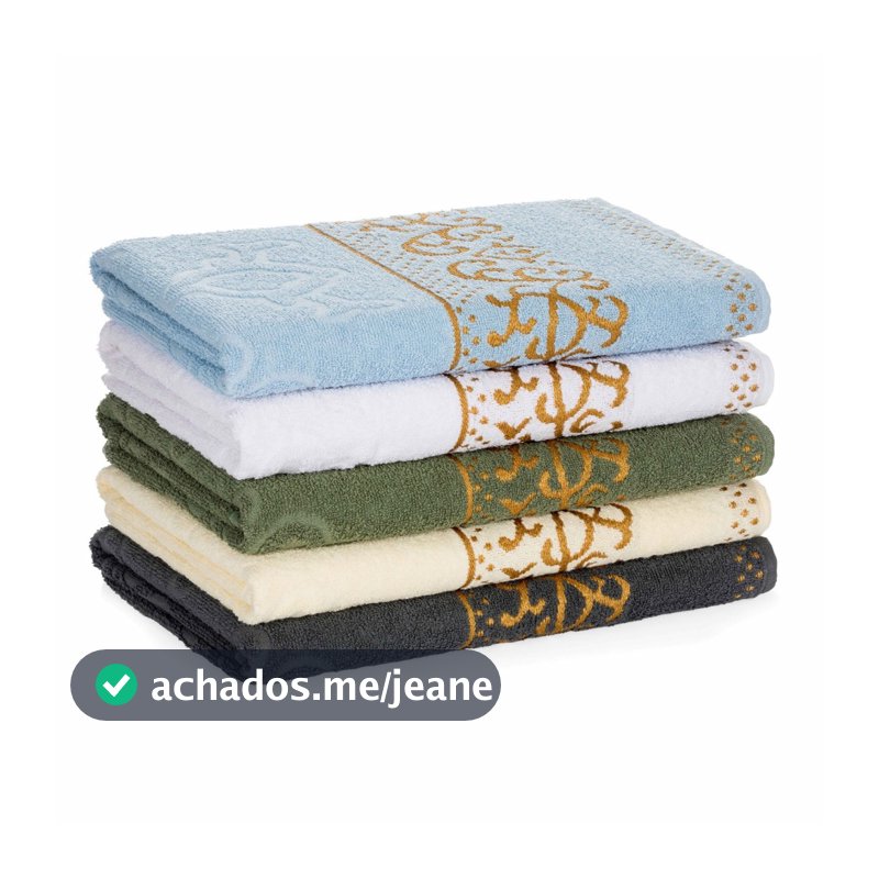 Kit com 5 toalhas de rosto 45x70cm 100% Algodão Grossa Felpuda Premium