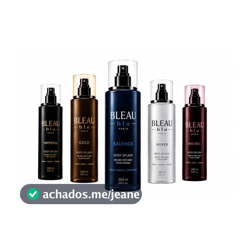 Body Splash Masculino Bleau Blu 200ml Inspirado em Perfumes Importados