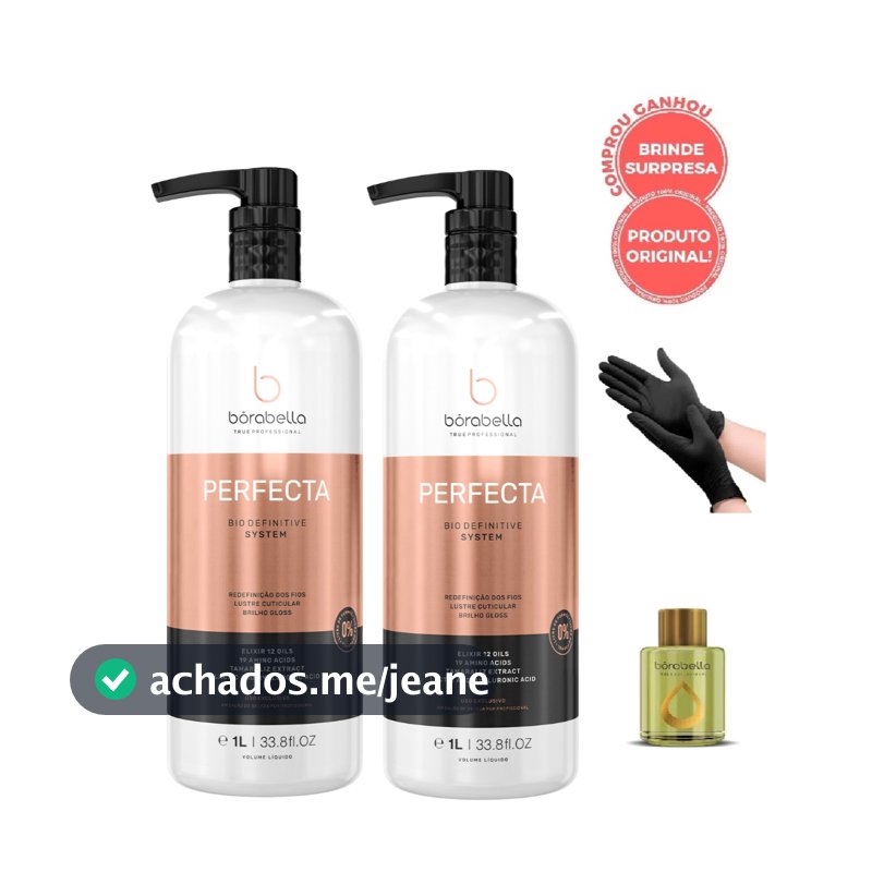 Progressiva Borabella Perfecta BioDefinitive 12 oils Organica 1Litro - 02 Unidades