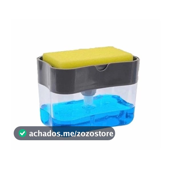 Dispensador Para Detergente Dispenser Sabao 2x1 Detergente Suporte Porta Bucha Esponja Limpeza