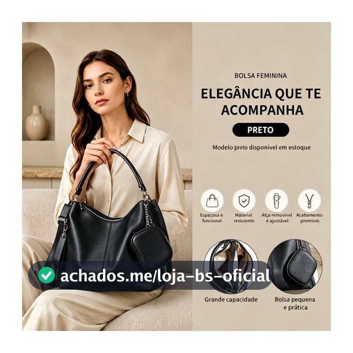 TOMI MITO Bolsa Mochila Grande De Ombro e Transversal Feminina De Couro PU B303