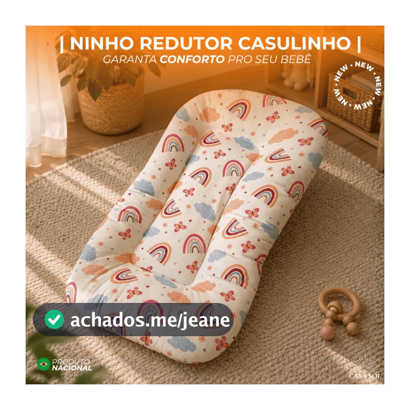 NINHO CASULINHO ALGODÃO EXTRA MACIO RECÉM NASCIDO BEBE ERGONOMICO ESTAMPADO
