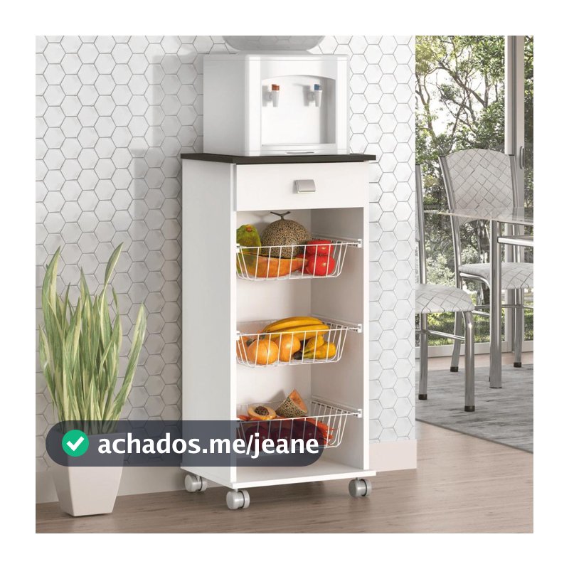 Fruteira Tonielque Talita Com Rodinhas 1 Gaveta