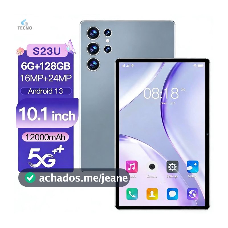 Tablet Pc Mil10 Android 13 128gb Memória 6gb Ram10 Polegadas Tablet Pc Milli TECNO