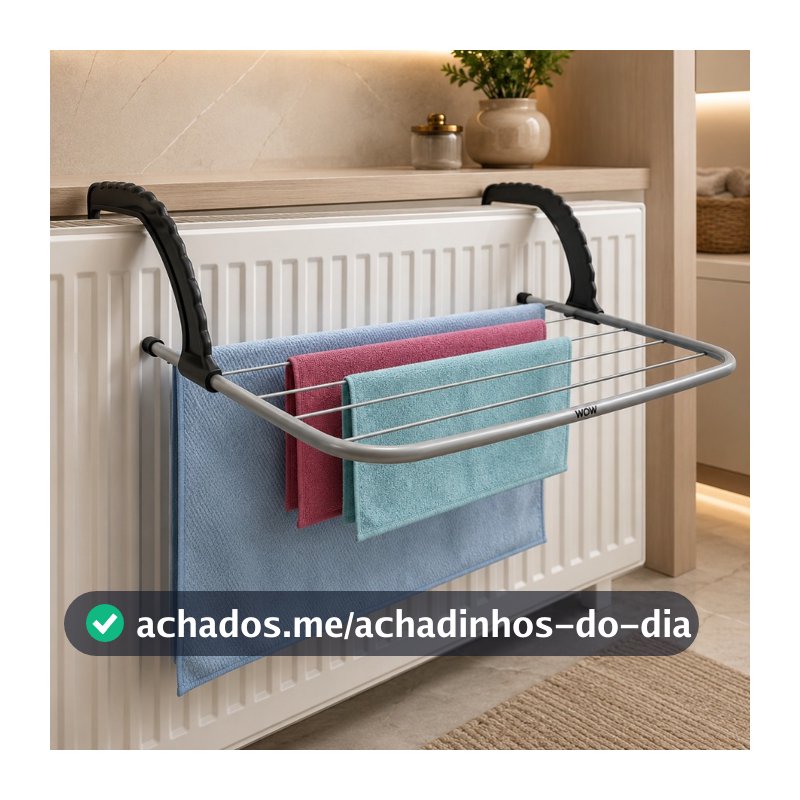 Varal Portátil Para Apartamento Secador De Roupas Prático e Retrátil Para Janela e Parede