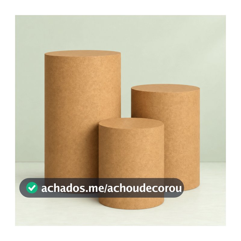 Kit Cilindros Mesa MDF Decorativa Decoração Festa Cenário Aniversário Evento Casamento Pegue e Monte