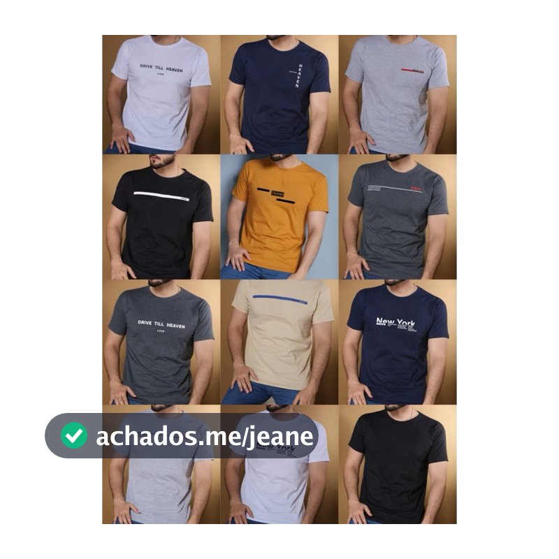 Kit com 5 em oferta especial!  camisetas disponíveis, estampas aleatórias 5pes