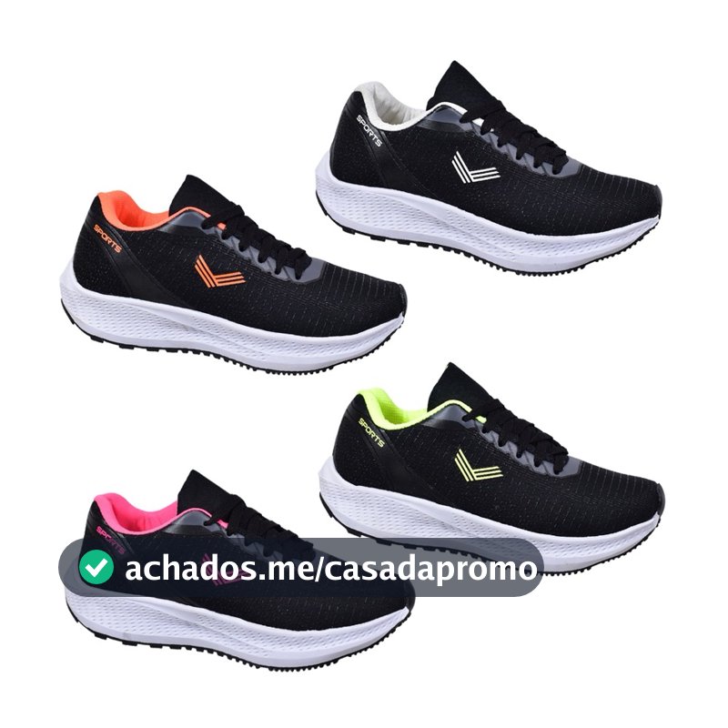 Tênis Feminino Esportivo Leve e mácio Academia Corrida