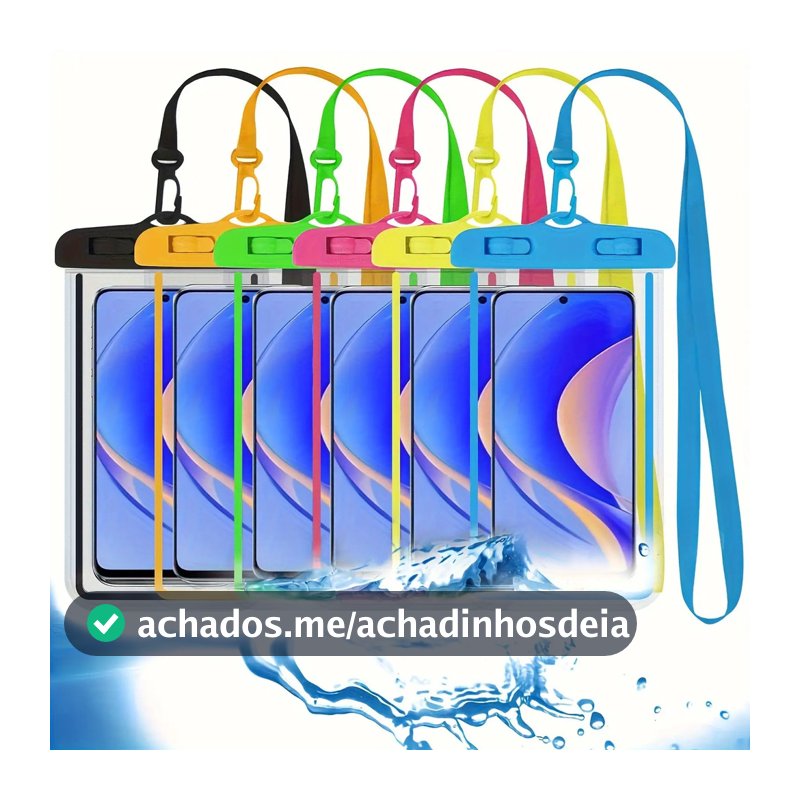 2/5/10 Pcs Capa Celular Bolsa Case A Prova D'água Transparente Cor Universal Praia Piscina Viajar Promoção