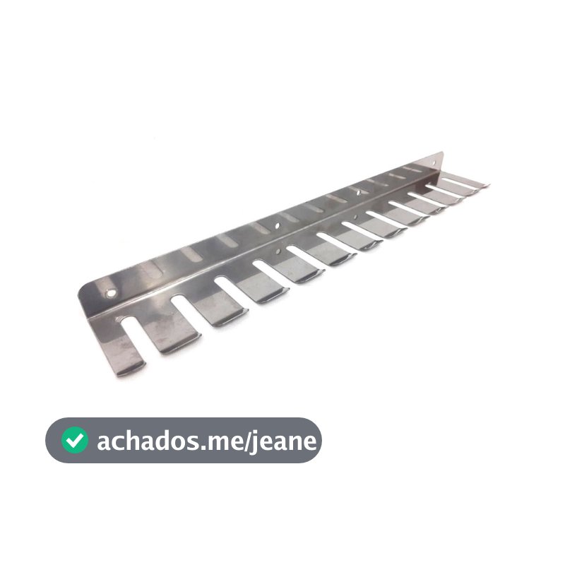 Porta Espeto De Parede Inox 12 Espetos, Grande - Churrasco
