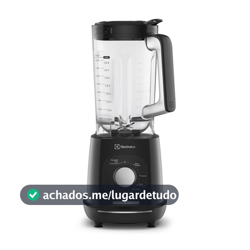 Liquidificador Electrolux 1300W 3.2L Efficient TriForce 12 Velocidades Preto (EBL1300)