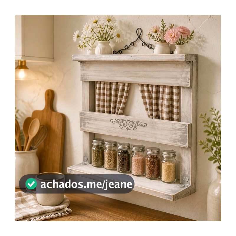 Prateleira Rustica Decorativa Multiuso Parede Ou Chao Loja Farmhouse